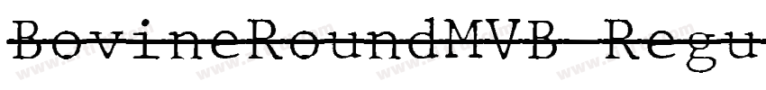 BovineRoundMVB Regul字体转换